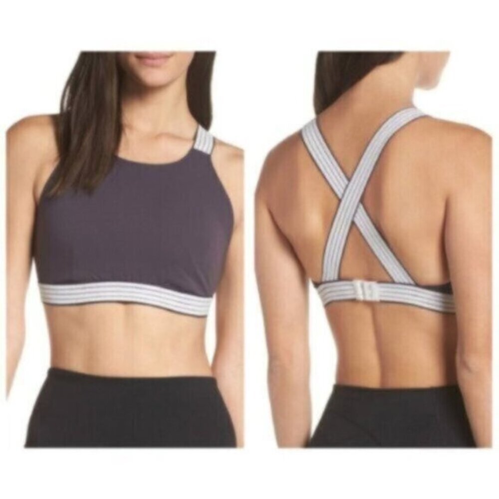 NWT Free People | Midnight Gray Movement Practice Makes Perfect Bra Size Small